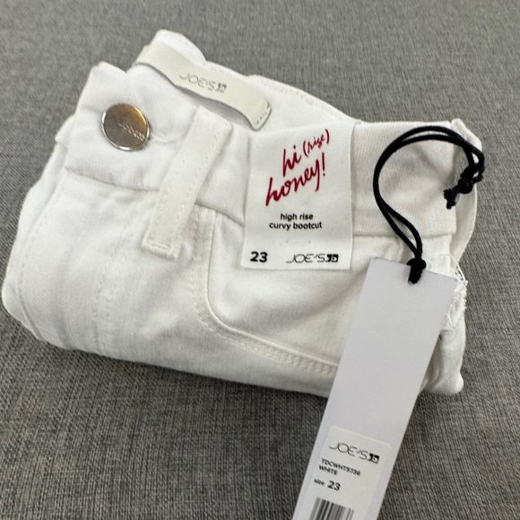 Joes Flawless High Waisted Jeans White Curvy Bootcut Waist 23" Flattering Sexy - Picture 13 of 16